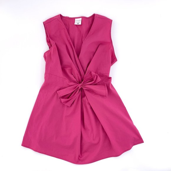 Motherhood Maternity Tops - Motherhood Maternity Pink Babydoll Sleeveless Top V-Neck Tie Elastic Waist Large